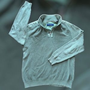 Vintage Tommy Bahama Pullover Sweater Men's XL 1/4 Zip Turtle Neck Green